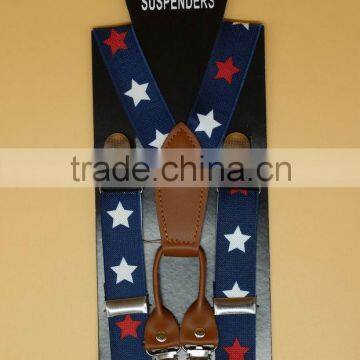 Adjustable Child Clip-on Pants Braces Elastic Kid Toddler Belts Y-back Suspender