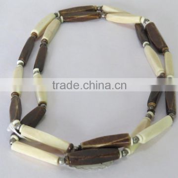 Popular Buddhist geometric mala bone necklace stone jewelry