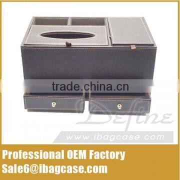 Office Pu Leather Desk Organizer photo-3