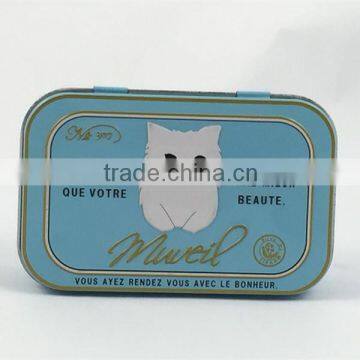 rectangular tin hair wax container