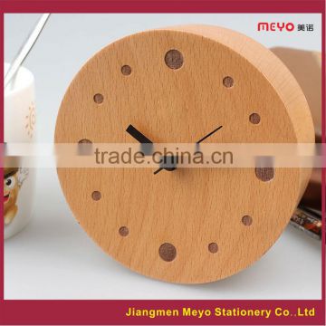 Logo Custom Home Decorative 2015 Wooden Desktop Clock