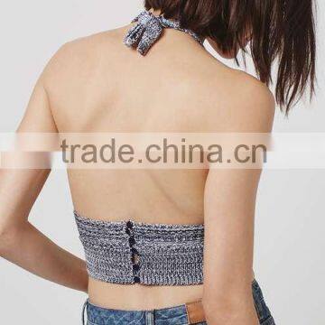 2016 New Latest Design Halter Stitchy Crop HSS3009 photo-5