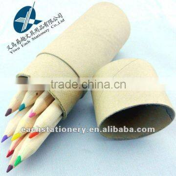 2014 best selling 3.5'' wooden color pencil in tube box for drawing