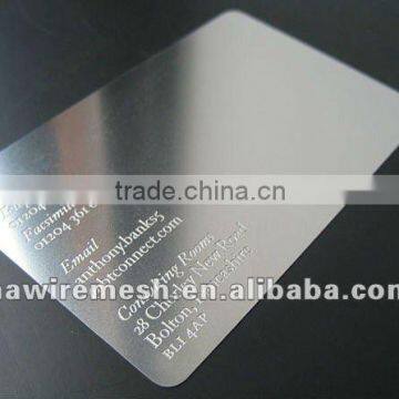 SS304 316 316L Etching Business Card 90*50mm Supply