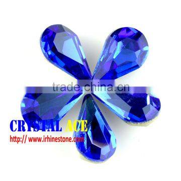 Fancy strass Sapphire Crystal glass rhinestone drop shape,pear shape rhinestone strass for jewel