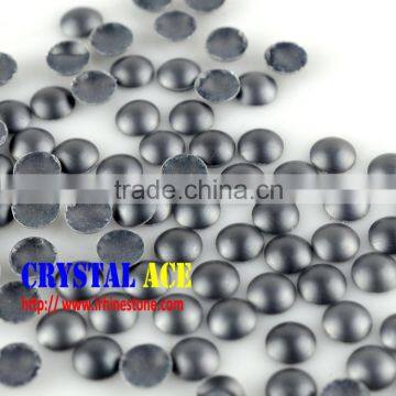 Korean Lead Free 8mm D.k. Grey Frosted Heat Transfer Half-round Pearl For Fashion Punk Pearl