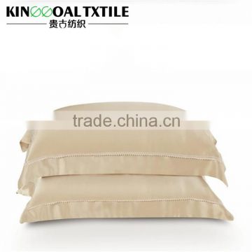 Hot sale high quality Queen size beige color silk shell pillow home and hotel use