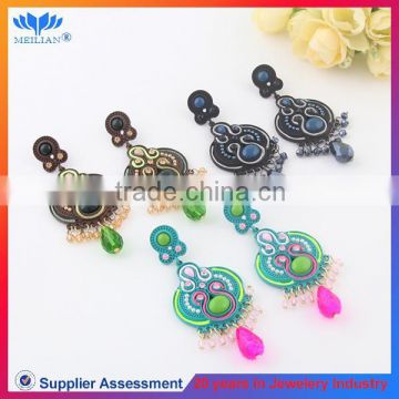 New design fashion crystal drop earrings, luxury colorful earring for women