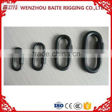 Metal black spray-paint Quick link for handbag Karabiner rigging hardwar manufacturer