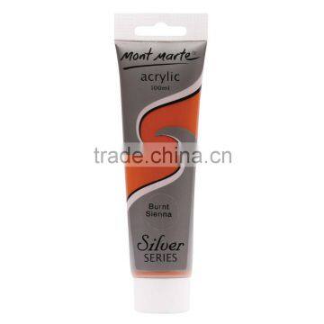 Mont Marte silver series acrylic paint 100ml - Burnt Sienna