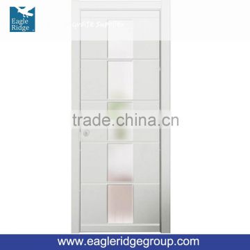 MSPD34 Wooden Doors Design Modern Matte Lacquer Interior Flat Glass Door