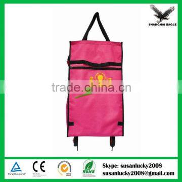 Folding Trolley Bags/ Folding Shopping Bags with Roller (directly from factory)