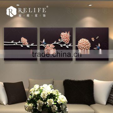 2014 group flower canvas painting from shanghai factory