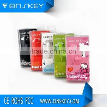 Colorful china earphone with most beautiful packaging