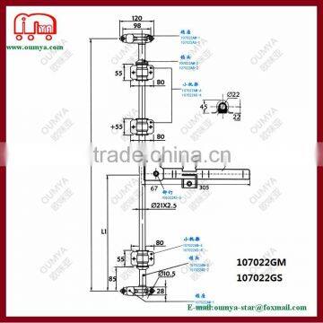 Cargo Container Door Lock Set Parts, Galvanized Cam Lock Fitting 107022GM 107022GS photo-2