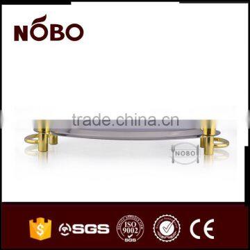 Oval Shape Mirror Surface Stainless Steel Serving Tray photo-3