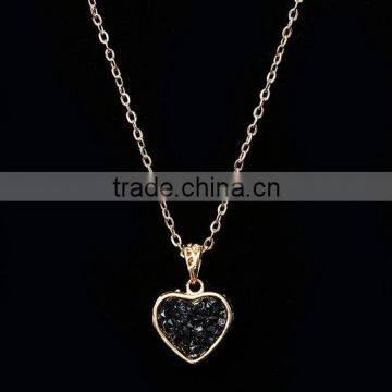 >>High Quality Classic Natural Stone Heart Necklace Pendant/# photo-2