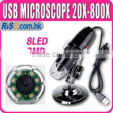 20x - 800x 2MP USB Digital Microscope Endoscope Video Camera Magnifier w/Driver