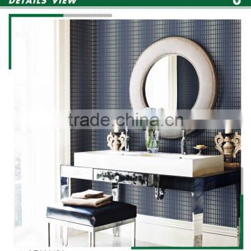 free samples foaming non woven wallpaper, vivid blue modern three-dimensional wall covering for home deco , new design wall