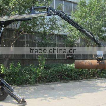 1 tons 3 tons telescopic crane for log trailer with crane powered by diesel engine