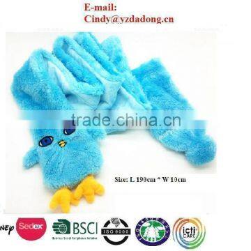 Kids winter chicken shaped scarf logo embroidery