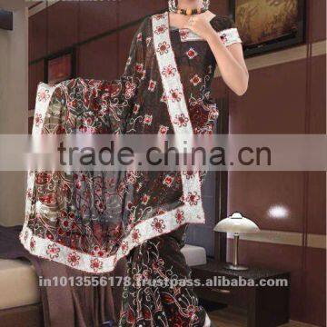 Black sequin embroidery saree