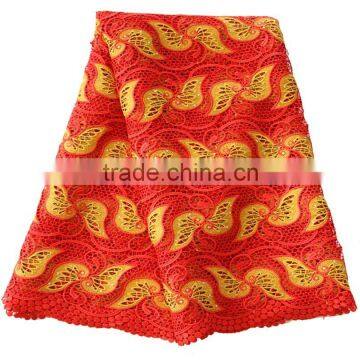 guangzhou african lace embroidery fabric 2015 top quality wholesale cord lace high quality chemical lace