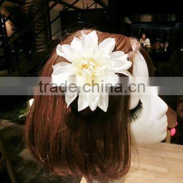 Artificial Flower Hair Rope,Rose Flower Elastic Hair Band,Hawaii Boho Flower Hair Tie photo-5