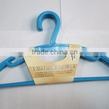 6pc pack High Quality Plastic Clothes Hangers with notches