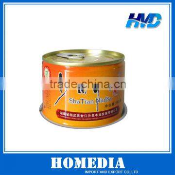 Tin can for food