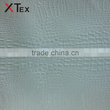 wholesale bulk crocodile pattern imitation leather fabric,leather hides with non-woven fabric for sofa,chair,seat ,cushion cover