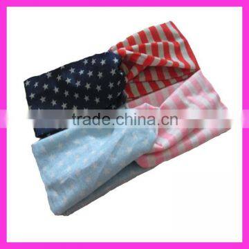 American National Flag Printed Knot Women Headband for 4th of july