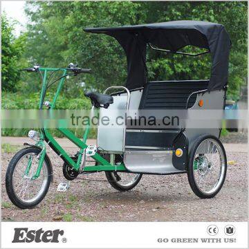 ESTER Pedal cycle rickshaws for sale with LED lights in China