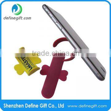 Personalized Promotional Funny One Touch Support Wing Design Silicone Slap Stand Holder for iPhone