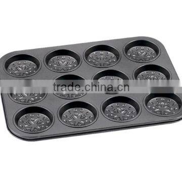 12 Cup Muffin Pan Witth Flower Shape photo-3