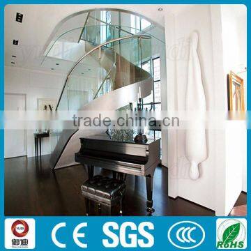 Moden Design High Quality Residential Steel Beam Curved Stairs Design photo-2