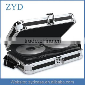 64 CD DVD Capacity Portable Cheap Aluminum CD Storage Case ZYD-HZMdc006