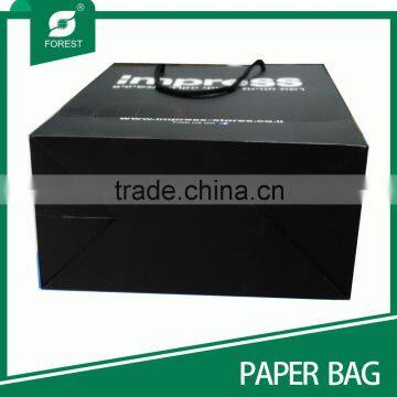 BLACK PAPER BAG WITH ROPE HANDLE photo-2