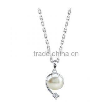 White Freshwater Cultured Pearl Shooting Star Pendant