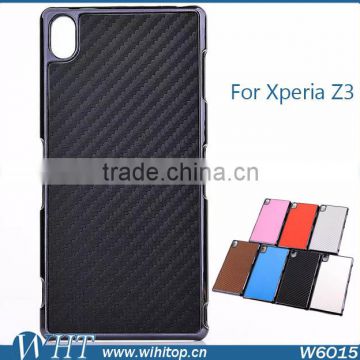 Carbon Fiber Skin Cover Case for Sony Xperia Z3 L55T L55U D6653 # W6015