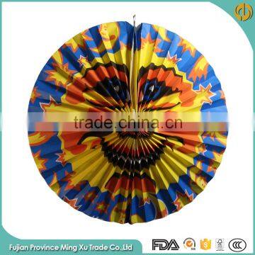 Cheap Unique Smile Face Party Holiday Handmade Paper Fan Decoration