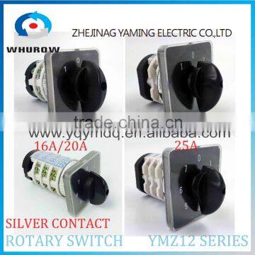 Cam Switch YMZ12 Series White Black Changeover Combination Rotary Switch 0-8 Positions 16-125A Ui 690V Sliver Point Contacts photo-3