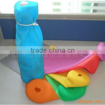 decorative high quality silicone wine bottle sleeve