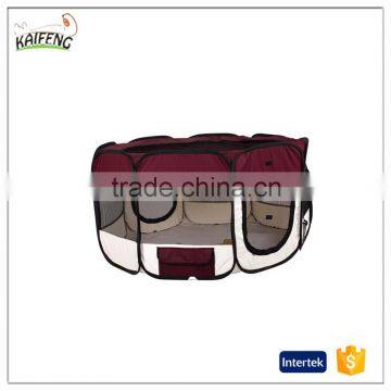 Puppy dog playpen/foldable nylon and mesh dog exercise pen kennel with door