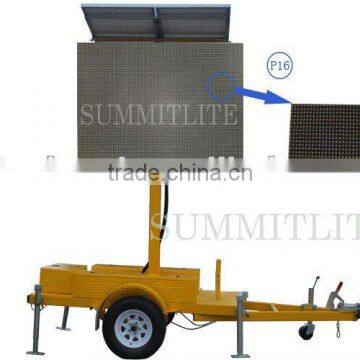 Outdoor waterproof VMS P16 LED Screen Trailer