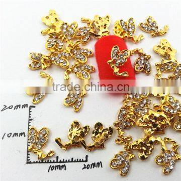 DIY hot golden butterfly girl alloy nail art decoration nail charms