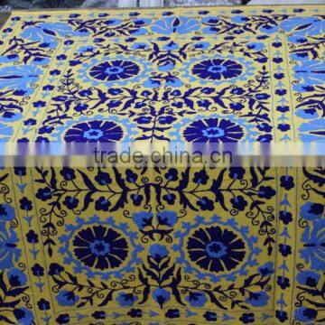 Handmade Flower Beautiful Embroidered Home Furnishing Uzbek Suzani Bed Cover Exporter from