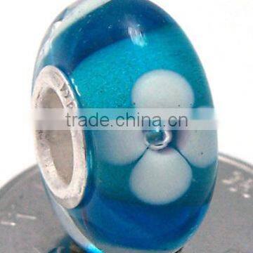 European jewelry 925 sterling silver crystal glass bead