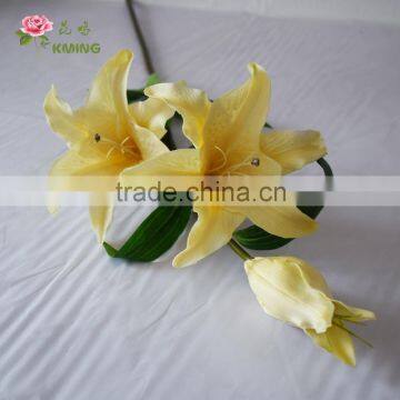 Artificial Foam Flower Lily Tree Made From Artificial Flower Mold Three Heads photo-4