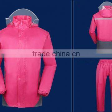 Adult's Fashion Waterproof Reflective Raincoat Suit for Motorcycle Riders